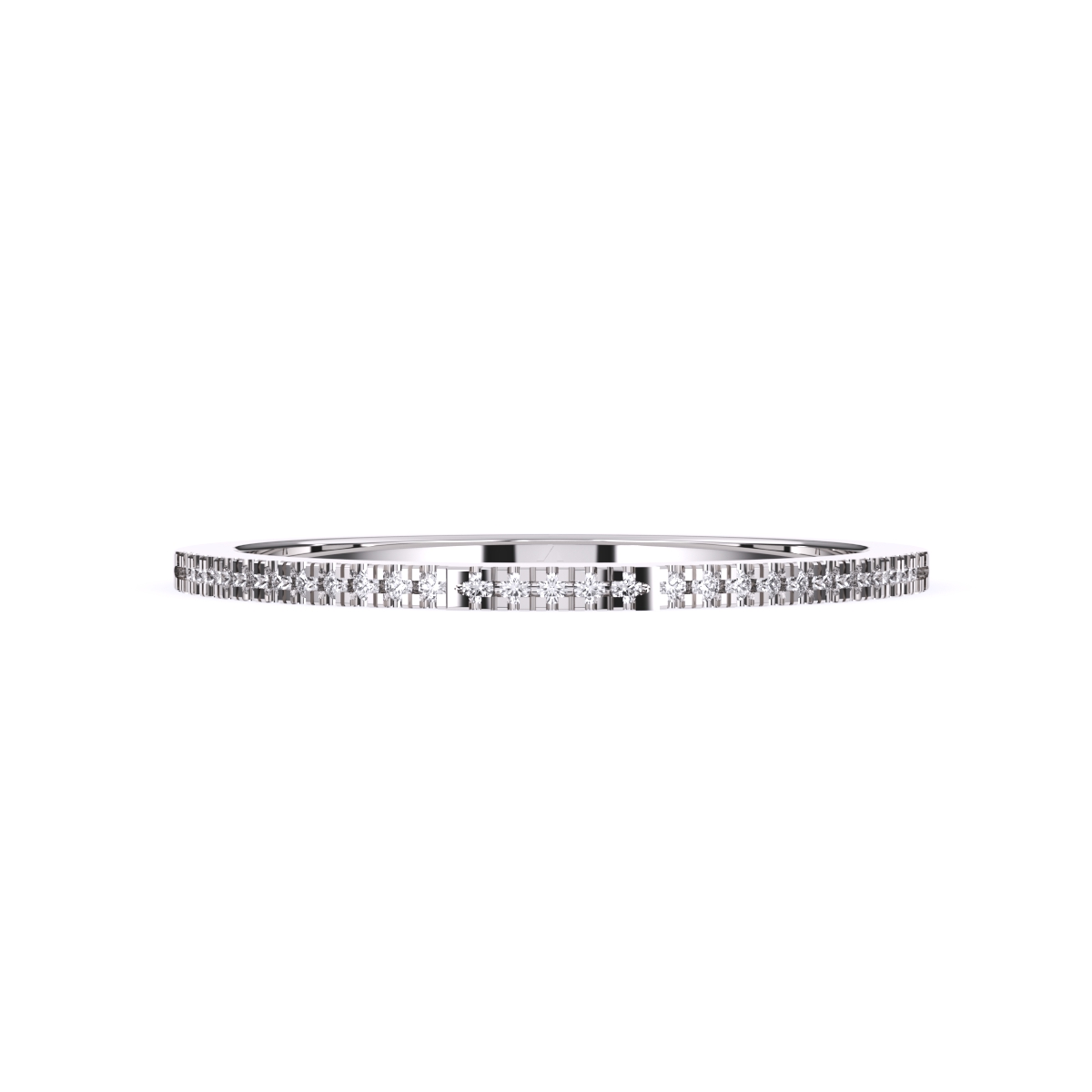 Stackable Half Eternity Diamond Wedding Band